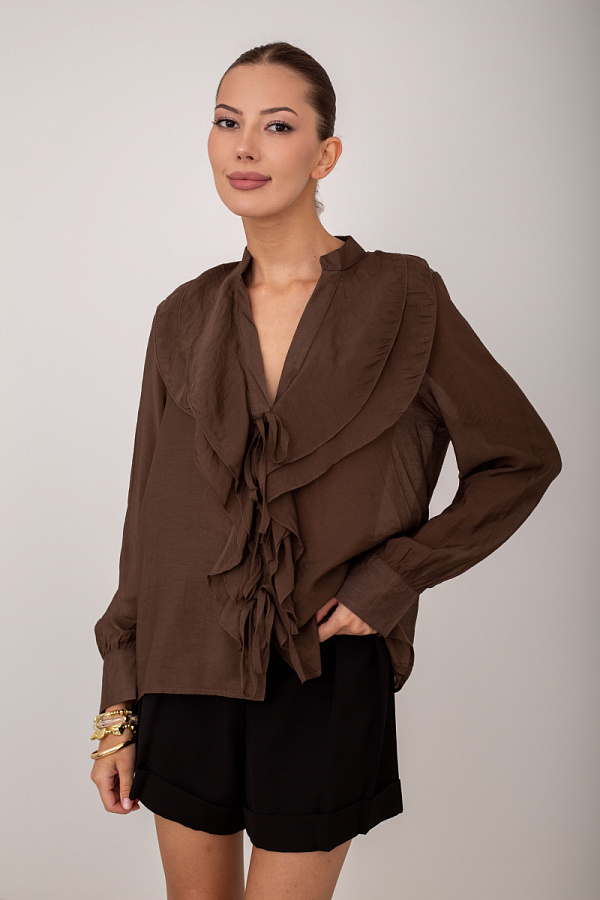 Блуза коричневая DAZ02